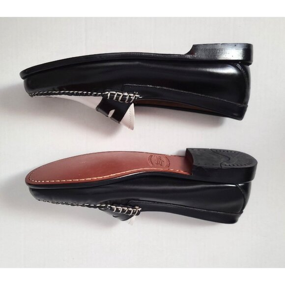 GH Bass Weejuns Whitney Penny Loafers Black White Leather Womens 9 M Preppy NWOB - Picture 6 of 8